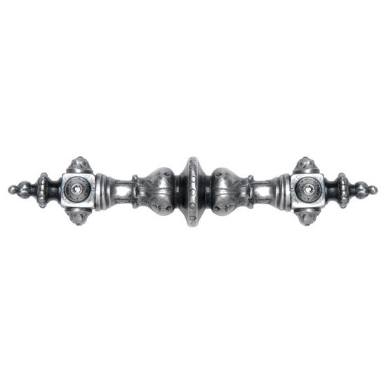 Notting Hill King's Road Collection 6-3/8'' Wide Portobello Road (Crystals) Cabinet Pull in Antique Pewter, 6-3/8'' W x 1-7/8'' D x 1-1/4'' H