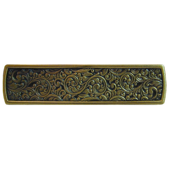 Notting Hill Classic Collection 3-7/8'' Wide Saddleworth Cabinet Pull in Antique Brass, 3-7/8'' W x 7/8'' D x 7/8'' H