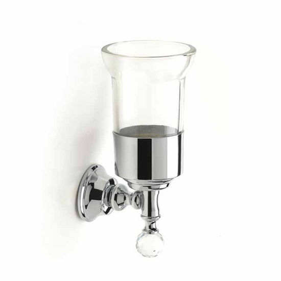 Clear Glass Toothbrush Holder 