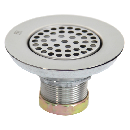 Utility Sink Grid Drain in Polished Silver Finish, For Use with 3