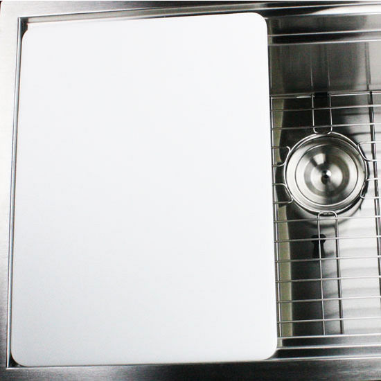 Nantucket Sinks Premium Kitchen Collection Plastic Rectangle Cutting Board in White, 17-3/4" W x 11-3/4" D x 1/2" H
