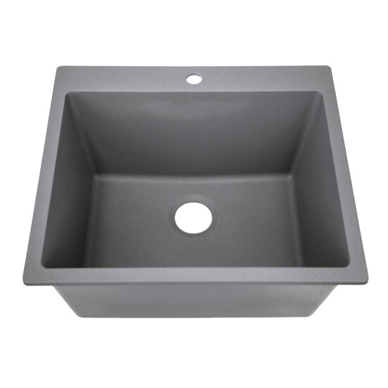 Rockport Collection 25'' W Single Bowl Dual-Mount Granite Composite Laundry  Sink in Multiple Finishes by Nantucket Sinks | Kitchensource.com