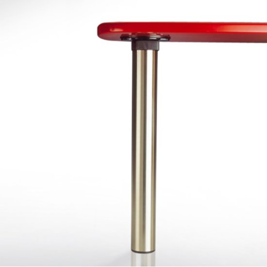 Peter Meier Isola Table Leg Series, Single Table Leg for Island Table in Chrome, 3" Diameter x 27-3/4" H