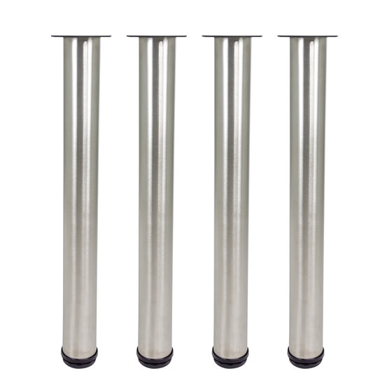 Peter Meier Rockwell 976 Series Set of 4 Round Stainless Steel Dining Height Table Legs, Product View
