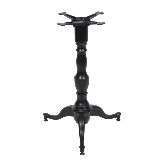 Peter Meier  1000 Series Table Height Base, 26", Decorative 3-Leg, 28" High, Black Matte
