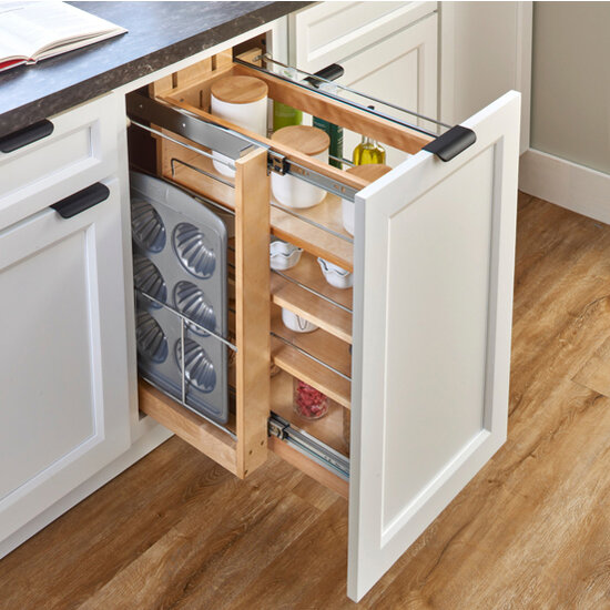 Bsk Sidekick Series W Spice Or Tray Holder Wood Base Cabinet