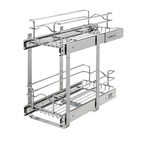 15 Double Pull-Out Wire Basket, 5WB2-1522-CR (Rev A Shelf)