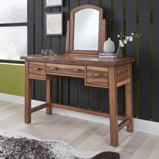 Raheny Home Forest Retreat Vanity with Mirror In Brown, 48'' W x 19'' D x 55'' H