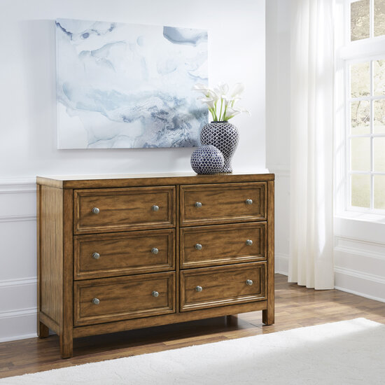Raheny Home Tuscon Dresser In Brown, 52-3/4'' W x 18'' D x 36'' H