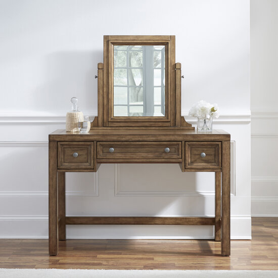 Raheny Home Tuscon Vanity with Mirror In Brown, 46'' W x 18'' D x 56-1/4'' H