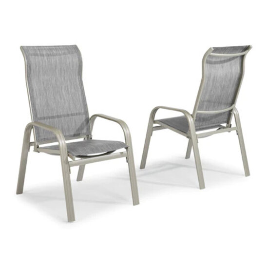 Raheny Home South Beach Set of 2 Chairs In Gray, 26-3/4'' W x 23-3/4'' D x 38-3/4'' H