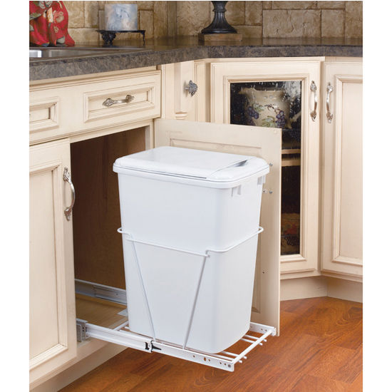 Pull-Out Waste Container with Lid