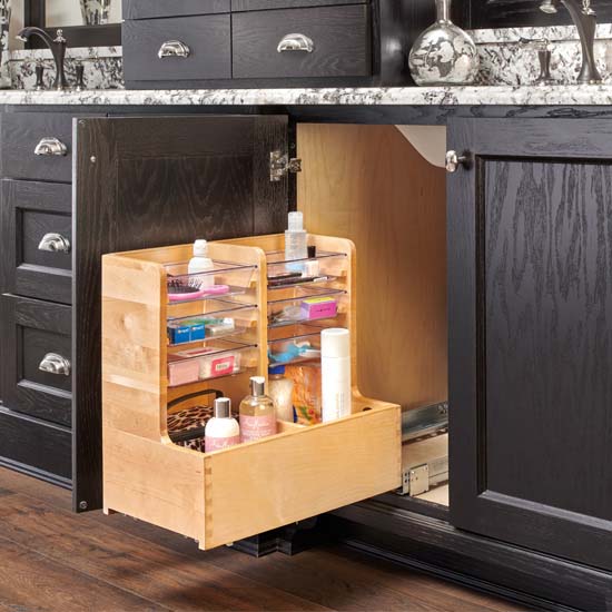 1pc Under Sink Organizer, 2-Tier L-Shape Sliding Drawer Type Under Sink  Organizers And Storage, Under Countertop Storage Basket, Pull-Out Type  Cabinet