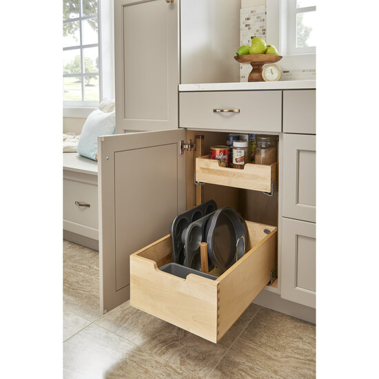 Kitchen Storage Base Cabinet Pullout Adjustable Shelf Pilaster