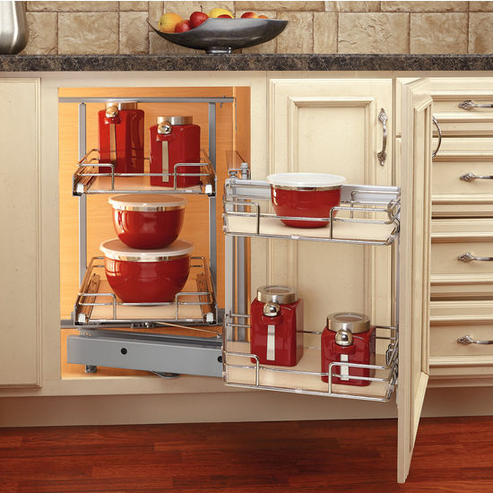 Rev-A-Shelf Contemporary Curve Pull Out Organizer for a Blind Corner Cabinet