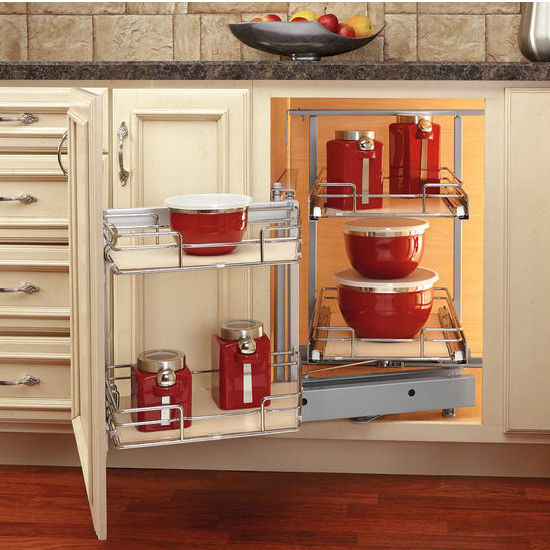 Rev-A-Shelf Contemporary Curve Pull Out Organizer for a Blind Corner Cabinet
