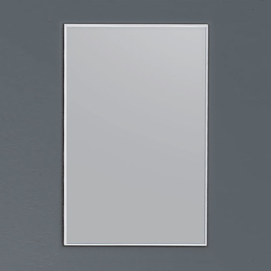 Dawn Sinks Vertical Matte Aluminum Framed Mirror, 20-1/2" W x 3/4" D x 29-1/2" H