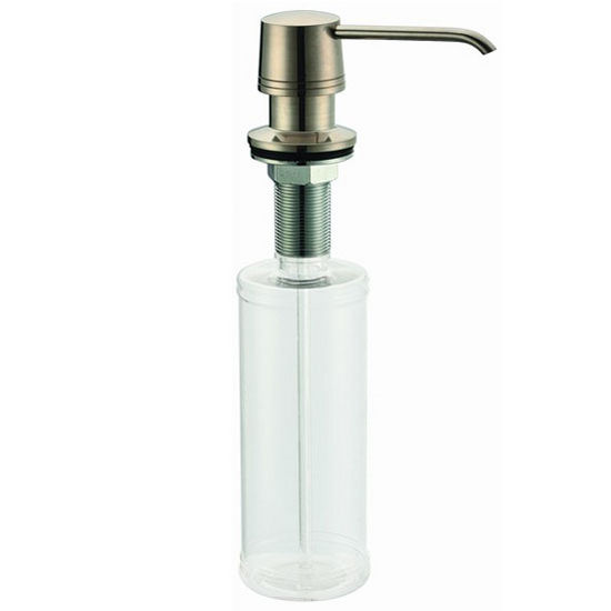 Dawn® Soap Dispenser in Brushed Nickel, 2-7/32'' Diameter x 3-17/32'' D, 1-11/16'' (Counter to Spout), 7-3/32'' (Plastic Refill Bottle)