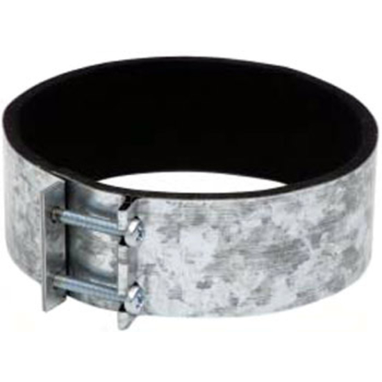 S&P 4" - 12-2/5" Galvanized Steel Vent Mounting Connecting Clamp with Insulated Rubber Duct Seal