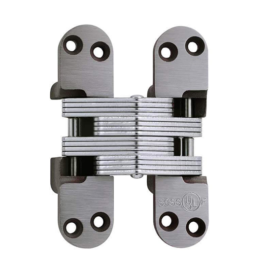 SOS-418US Invisible Hinge, Clear Coat Unplated