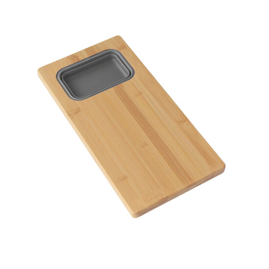 AZUNI Workstation Sink Bamboo Cutting Board set with 1 Collapsible Container