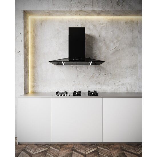 Sirius SUT978 36'' Wall Mounted Range Hood in Stainless Black with LED Touch Controls