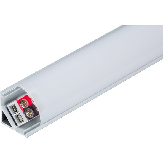 Task Lighting Radiance Series 6-5/8'' Length 12-Volt Accent Output Linear Fixture, 53 Lumens, Fits 9'' Wall Cabinet, 2 Watts, Angled 003 Profile, Single-White, Soft White 3000K, Product View