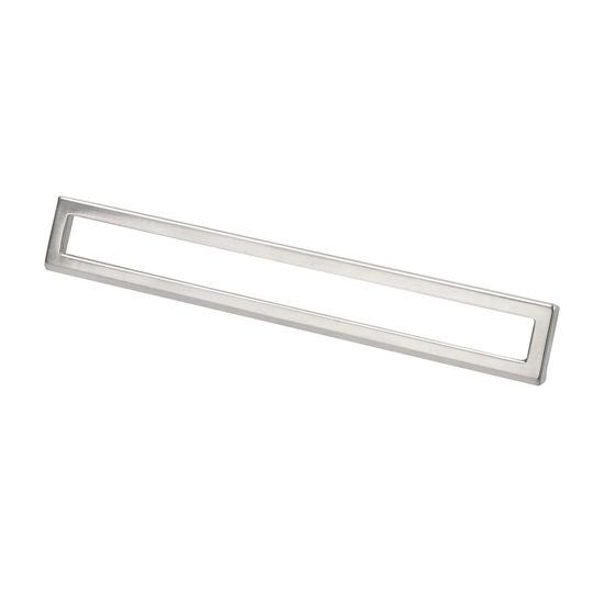 Topex Bent Rectangular Pull in Polished Satin Nickel