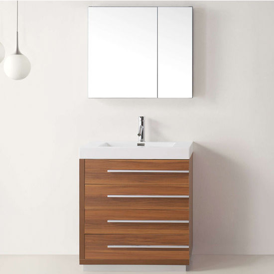 30'' Bailey Single Sink Bathroom Vanity Set by Virtu USA Made with ...