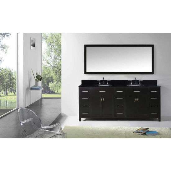 Virtu USA Caroline Parkway 78" Double Bathroom Vanity Cabinet Set