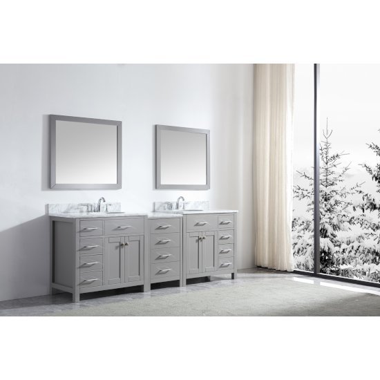 Caroline Parkway 93'' Double Bathroom Vanity Set with 2 Main Cabinets ...