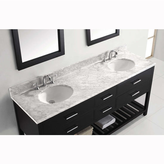 Bathroom Vanities, Virtu USA 72'' Caroline Estate Double Round or ...