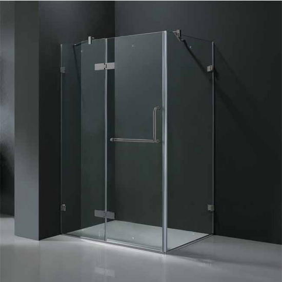 Vigo 32 x 48 Frameless 3/8" Clear/Brushed Nickel Shower Enclosure