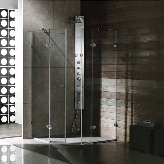Vigo Shower Enclosure, 45 5/8" W x 45 5/8" L x 73 3/8" H
