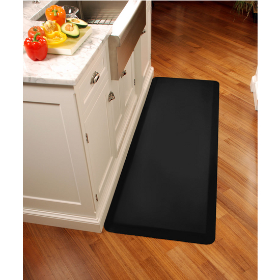WellnessMats Original Anti-Fatigue Floor Mat 6' x 2' Black