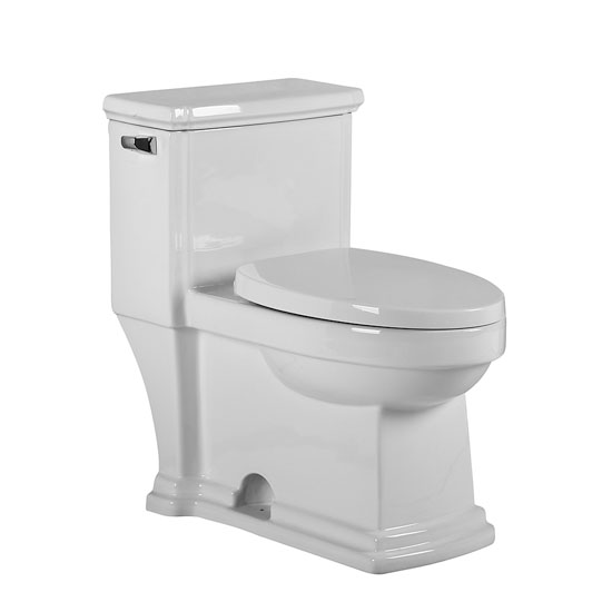 Whitehaus Magic Flush Eco-Friendly One Piece Toilet, Single Flush, Elongated Bowl, 1.28 GPF Capacity, 17-1/2"W x 28"D x 28-1/2"H