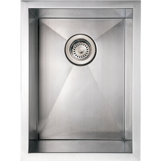 Noah Collection - Commercial Single Bowl Sink, Brushed Stainless Steel