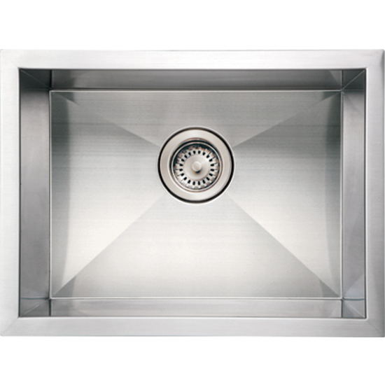 Noah Collection - Commercial Single Bowl Sink, Brushed Stainless Steel