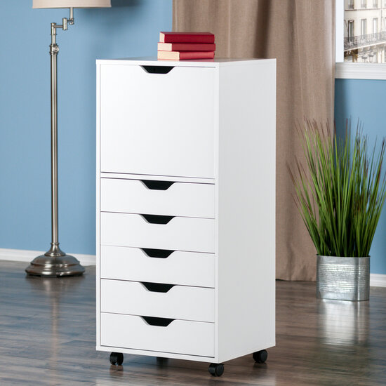 Winsome Wood Halifax White 7 Drawer Storage Cabinet 10792