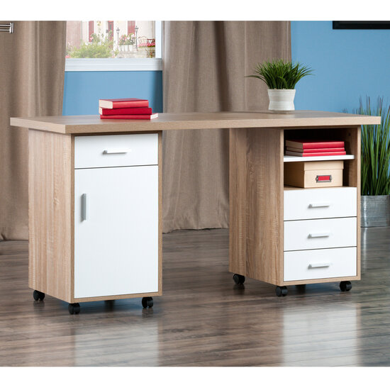 Kitchen Storage Cabinets with Shelves and Drawer,64''H Sideboard