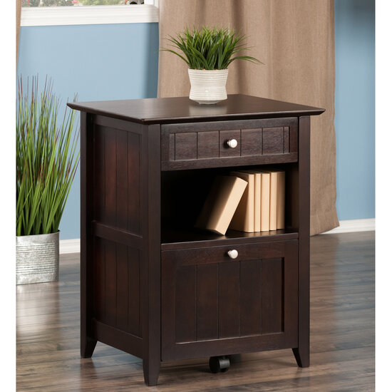 Winsome Wood Burke Collection Home Office File Cabinet, Coffee 