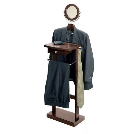 Winsome Wood Valet Stand, Mirror, Drawer, Espresso Finish