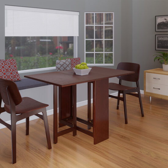 Winsome Wood Clara Collection Double Drop Leaf Dining Table, Walnut