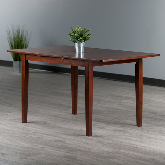 Winsome Wood Darren Collection Dining Table, Extension Top, Walnut