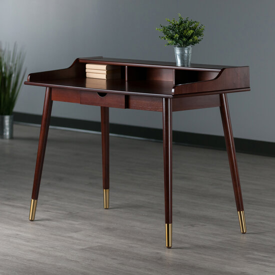 Winsome Wood Sonja Collection Writing Desk, Walnut 