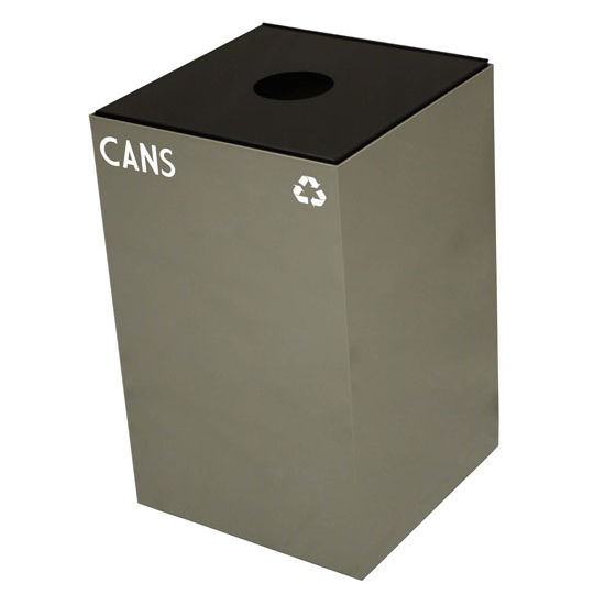 Witt Industries 24GC01-BL GeoCube Recycling Receptacle with Round Opening Blue 24 gal Steel 